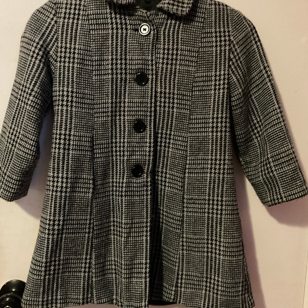 Stylish Kids Plaid pea Coat size 8